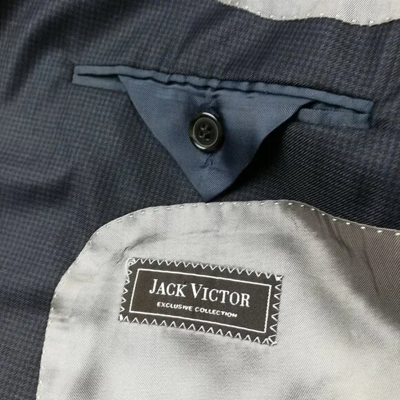 Jack Victor x Loro Piana Suit 44R Super 130s Wool Gingham